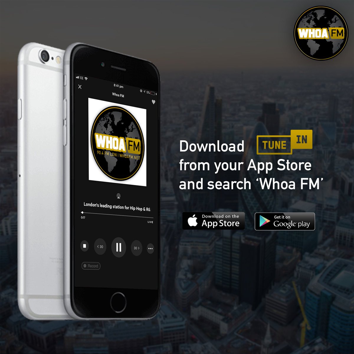 WHOAFM904's tweet photo. Whoa 90.4 FM (LDN) | https://t.co/rtWm7Gkwfg streaming live 24/7

London’s leading for Hip Hop &amp; R&amp;B https://t.co/IAAwKnDQ4g