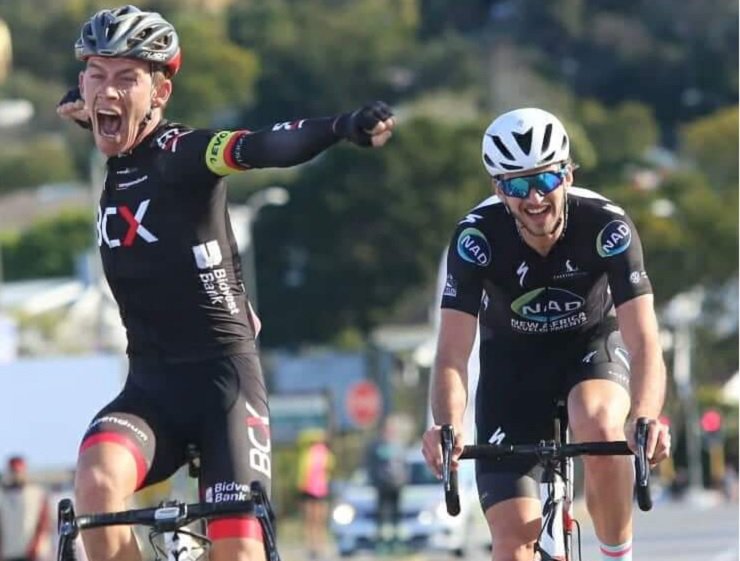 <a href="/JoosteChris/">Chris Jooste</a> was relieved to have bagged a victory at the <a href="/knysnacycletour/">Knysna Cycle Tour</a> today, outsprinting <a href="/MattBeers55/">Matthew Beers</a> to the line. Read more here: bit.ly/2lQr9Hf <a href="/oysterfestival/">Knysna Oyster Festival</a> @TeamBCX