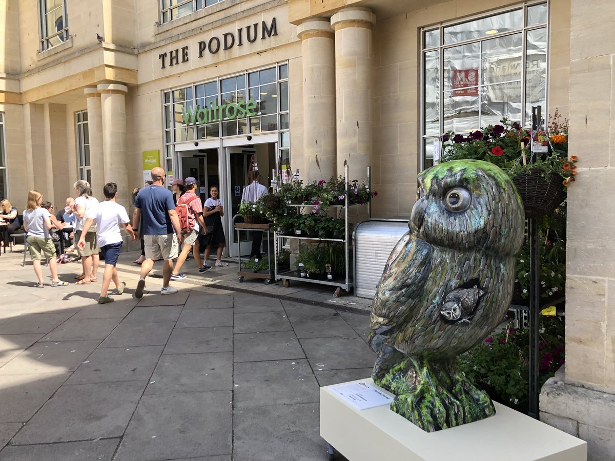 Minerva's Owls of Bath 2018 (@owlsofbath) on Twitter photo How many beautifully painted owls can you see nesting on Forrest Stump, perched outside <a href="/waitrose/">Waitrose & Partners</a>?
Forrest’s artist Jane Robinson specialises in ‘trompe l’oeil’ - art that deceived the eye to look 3D. Forrest is sponsored by digital barter business <a href="/yewtrade/">Yewtrade</a>🦉🎨🌳 <a href="/UKLittleOwls/">UK Little Owl Project</a> How many beautifully painted owls can you see nesting on Forrest Stump, perched outside <a href="/waitrose/">Waitrose & Partners</a>?
Forrest’s artist Jane Robinson specialises in ‘trompe l’oeil’ - art that deceived the eye to look 3D. Forrest is sponsored by digital barter business <a href="/yewtrade/">Yewtrade</a>🦉🎨🌳 <a href="/UKLittleOwls/">UK Little Owl Project</a>