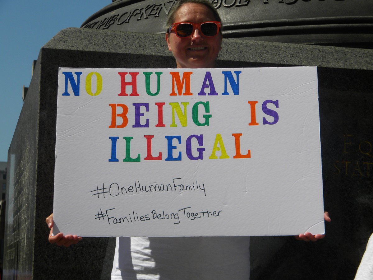 Tree_Spirit's tweet image. Was at protest and march the other day.The 104 heat didnt stop us from marching against Trumps immigration 

#fightthepower #ShutDownSessions #AbolishICE #familiesbelongtogether