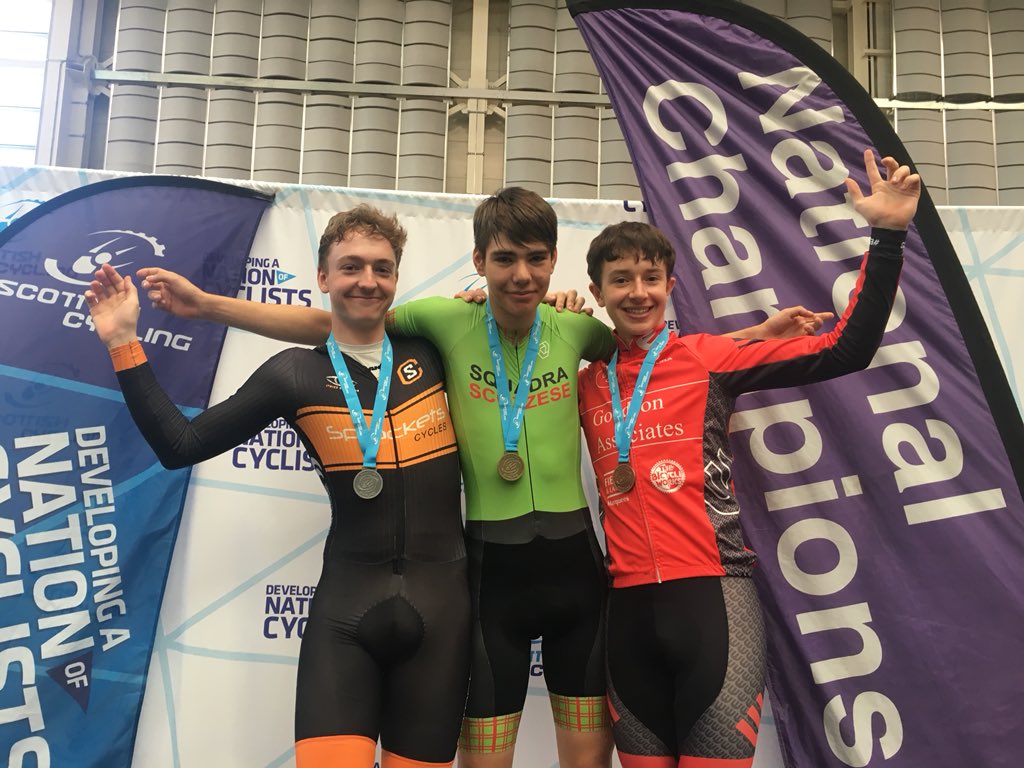 Youth A Boys Sprint Championship
1. Daniel Kain - Squadra Scozzese
2. Hamish McLaren <a href="/sprocketscycles/">Sprockets Cycles</a> 
3. Kyle Thomas <a href="/EdinburghRC/">Edinburgh RC</a> 
#SCNatChamps