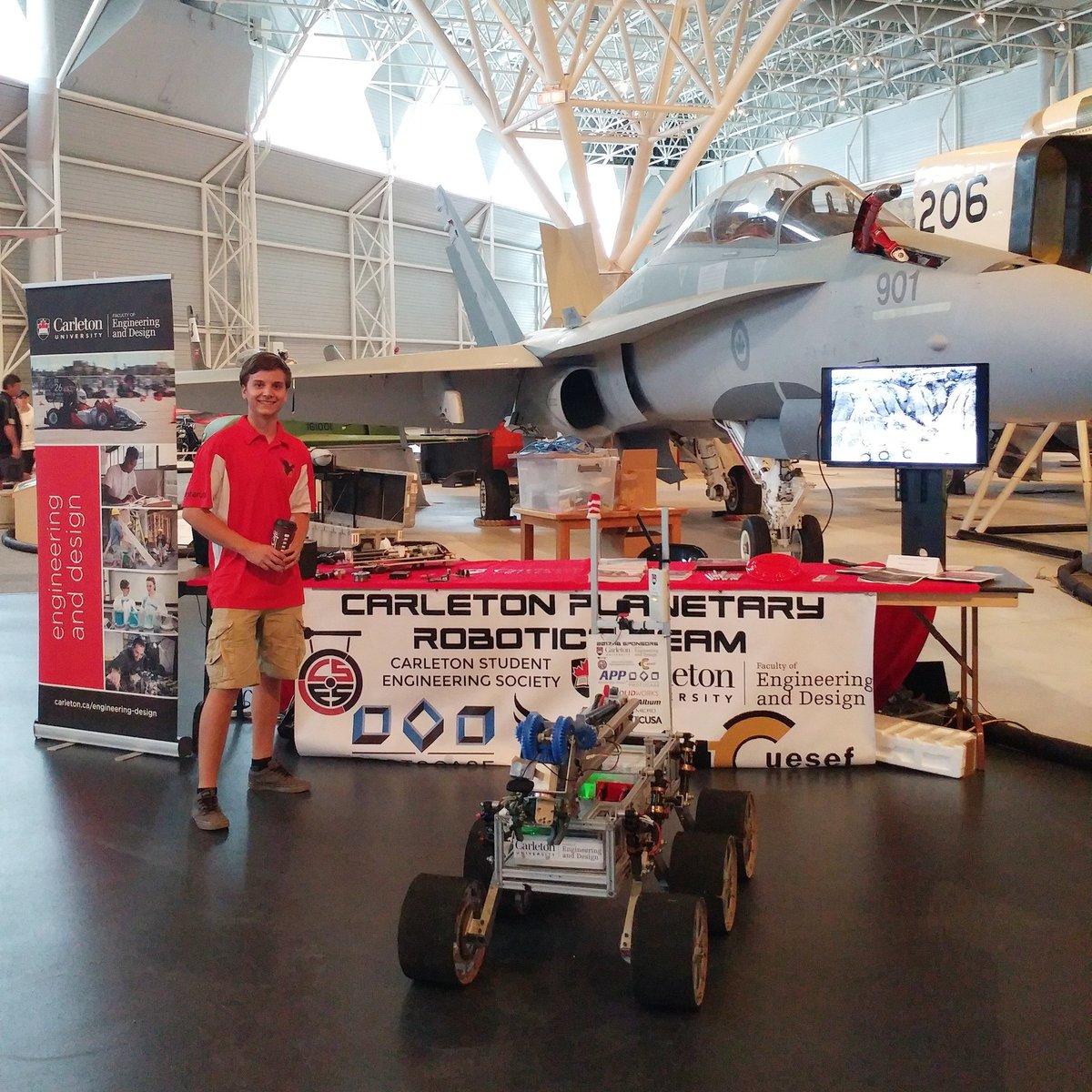 CUSpaceRobotics's tweet image. We're all set up at the Aviation and Space Museum from 9am to 5pm for the Canada Day celebrations! Escape the heat and come say hi!
@avspacemuseum @IngeniumCa @CarletonU_Eng  @Carleton_U