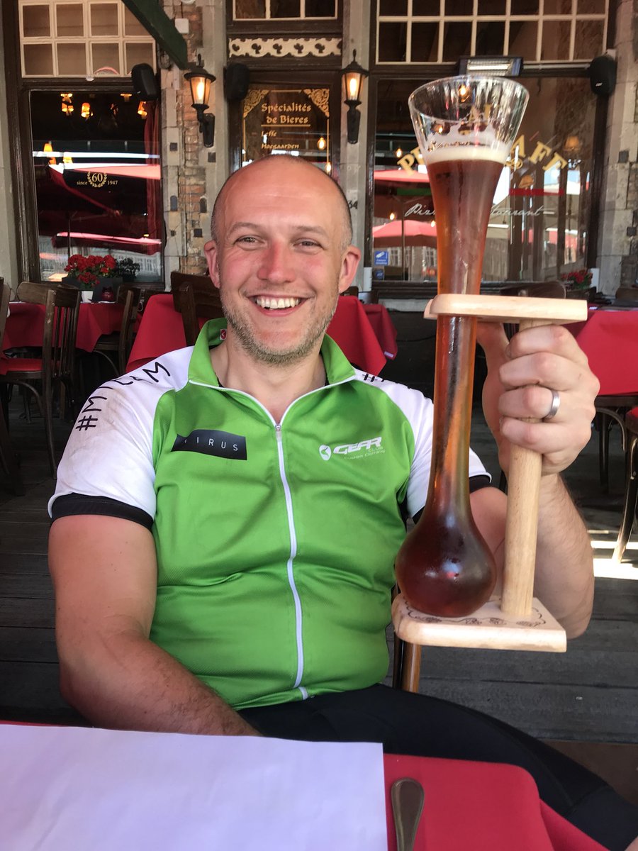 PT_MirusIT's tweet photo. This feels like a deserved beer #London2Bruges https://t.co/G790gYxB42