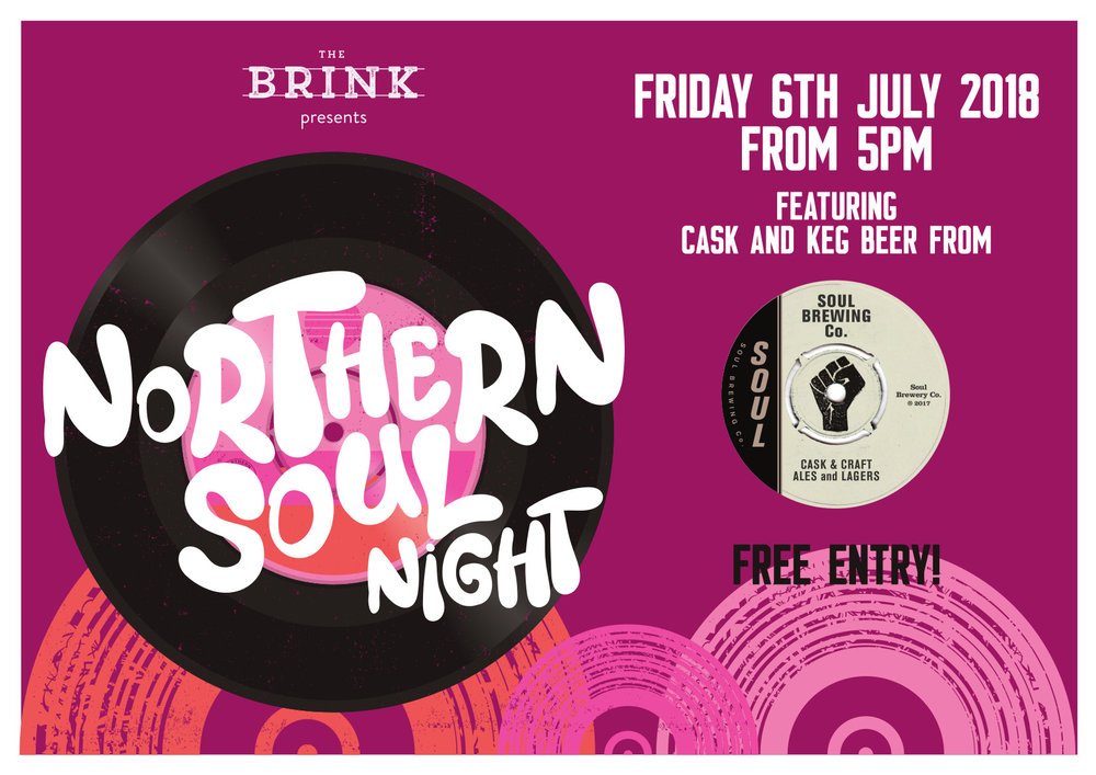 BrinkMCR's tweet photo. Getting excited for our @mcrbeerweek Northern Soul event on Friday night. Mega music and seriously good booze lined up, including our collab with @soulbrewingco, AND it's free to get in! Fancy dancy from 5pm!💃🕺 https://t.co/gQIZzoCasb