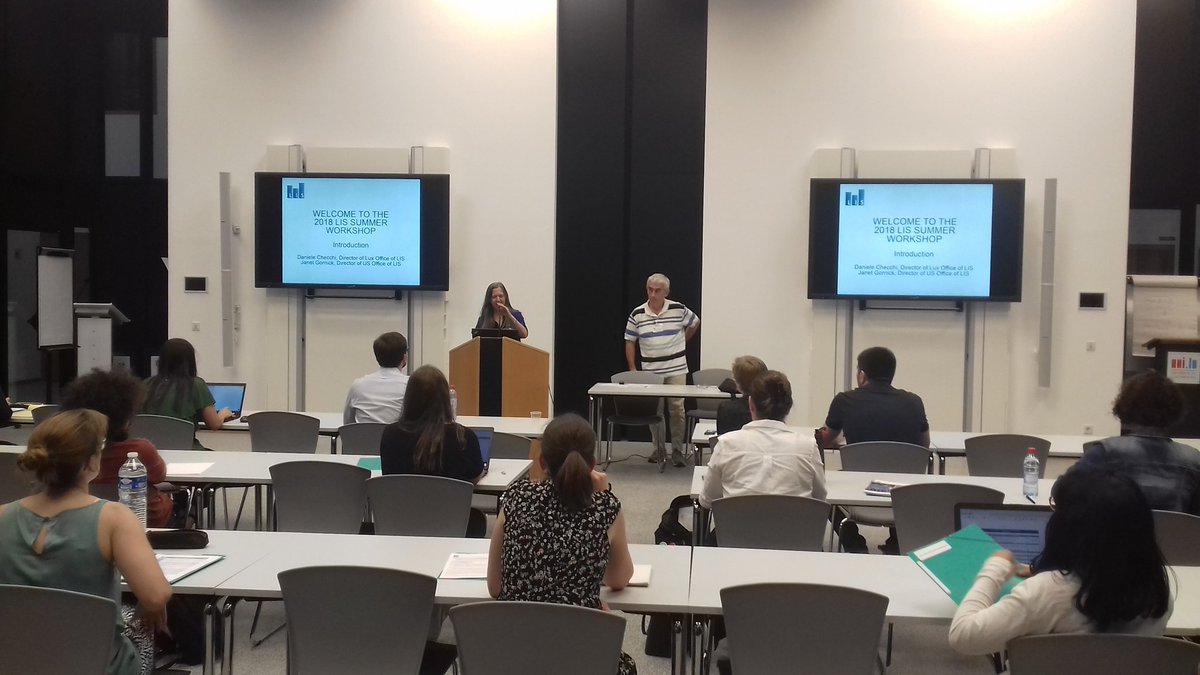 Daniele Checchi & @JanetGornick opening the 28th LIS Summer Workshop - we are looking ahead to a full week of #inequality lectures, #LISdata and training with scholars from all around the world lisdatacenter.org/news-and-event…