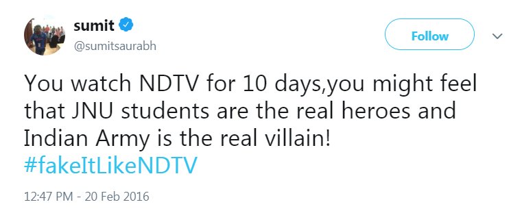 101I wonder what triggered this hashtag about  #NDTV .. but some of the responses are truly 'hilarious'!