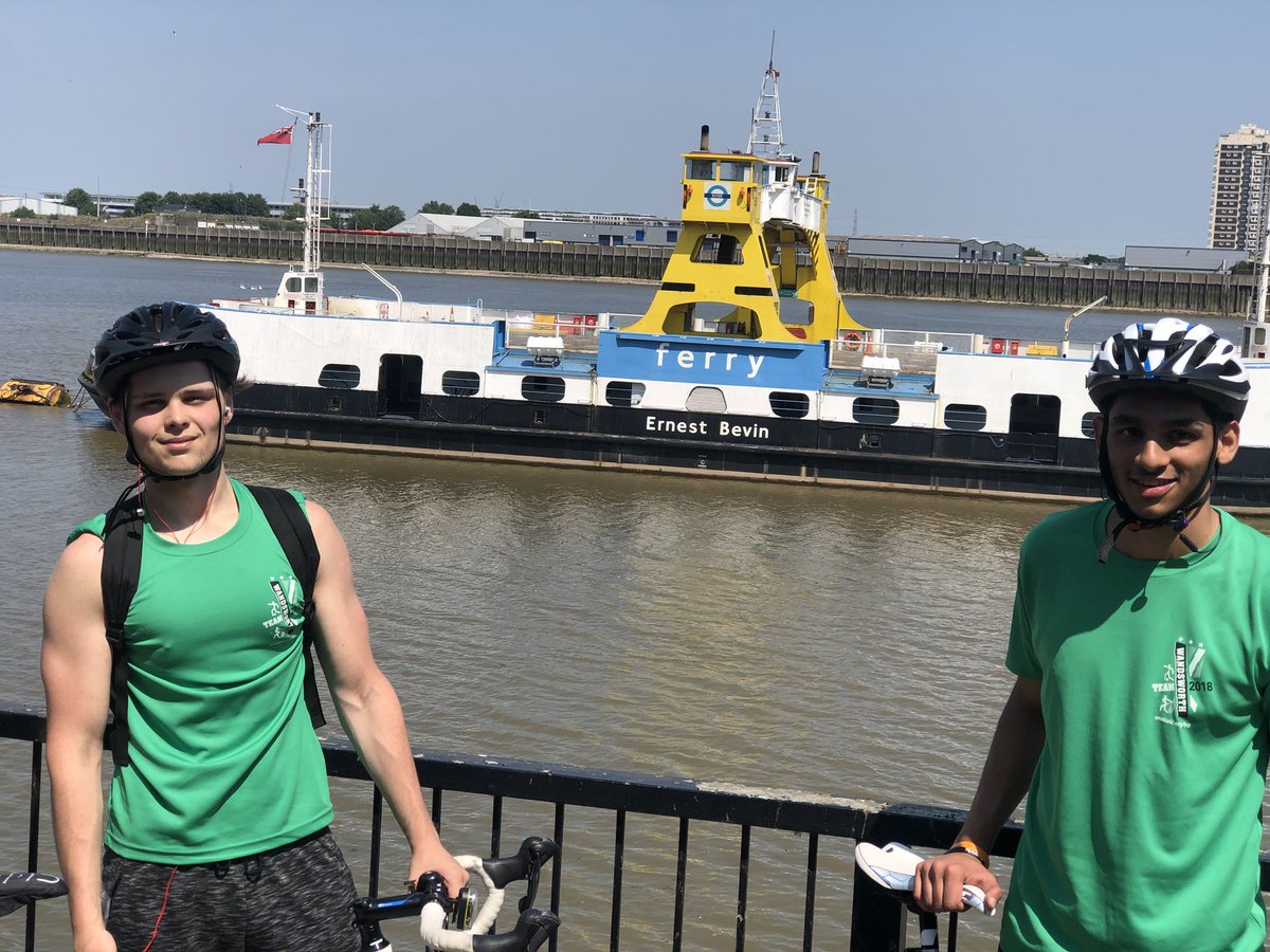 GHVolleyball_EB's tweet photo. We are getting there with our mile count! Tough ride this morning with with @ChafilwaMulenga @CFGSVB and two @_Greenhouse_ @PruGoals boys. We even got to see Ernest Bevin along the Thames @ErnestBevinColl 😄🚴‍♂️ https://t.co/zbdDw1KabN