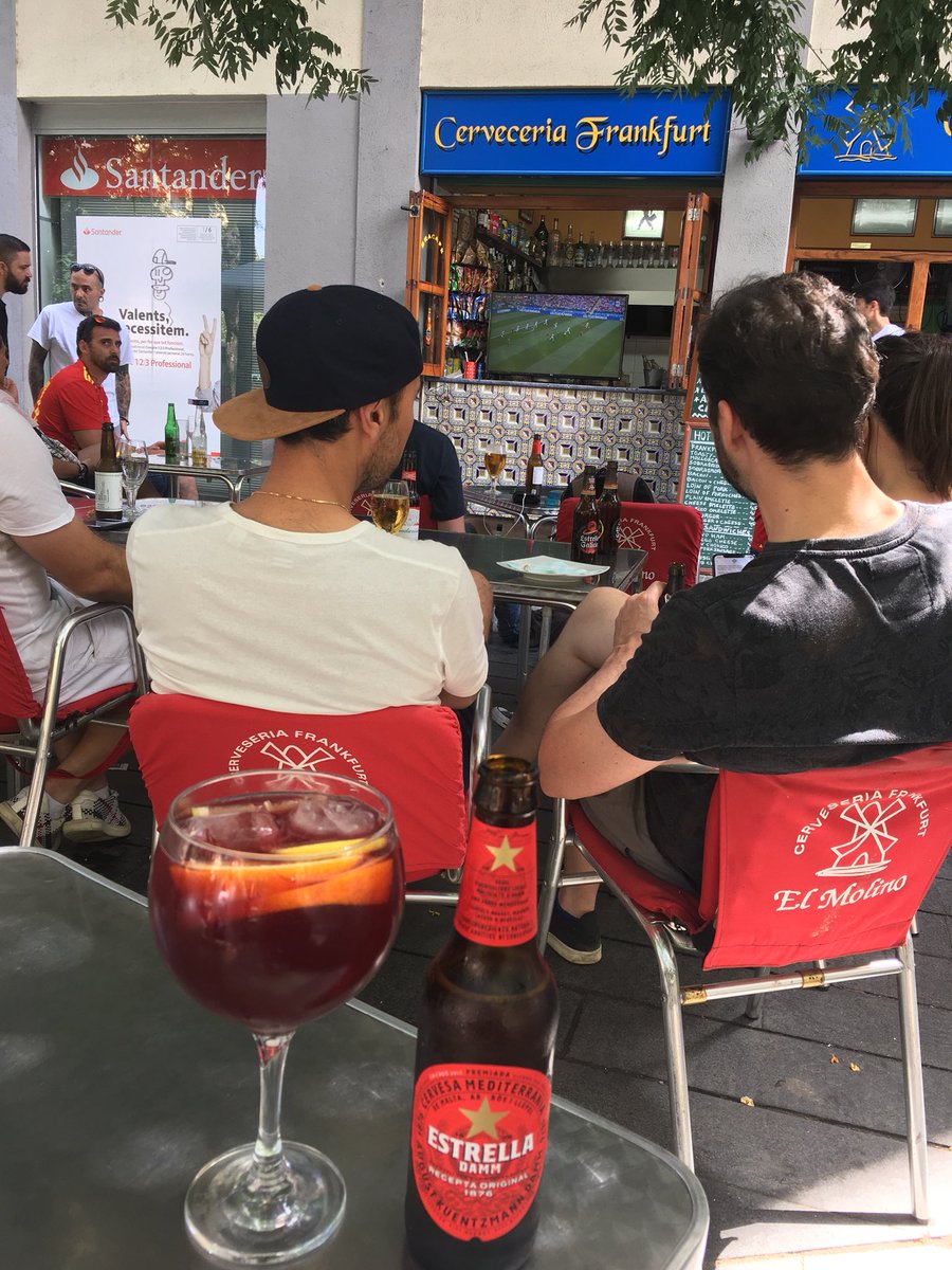 Watching Spain v Russia in a square in Barcelona. Can’t wait to see how passionate the Spaniard’s get. Go España!