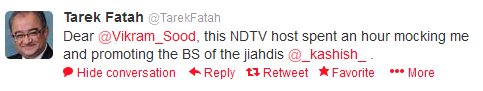 102It is no secret that the Pakistani establishment is not very happy with  @TarekFatah, but  #NDTV too???Hawwww!!But, trust  @TarekFatah to give it back in his own way!