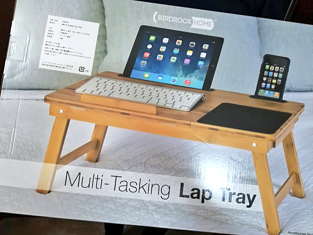 コストコの机がタブレットを置くのに便利 Togetter