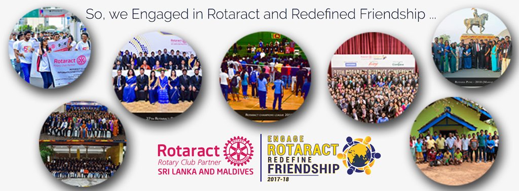 Rotaract3220's tweet photo. One year of engaging in Rotaract and redefining friendship. The year 2017-18 was indeed an unforgettable experience for all of us at Rotaract District 3220 Sri Lanka and Maldives. On the dawn of a new Rotary year, let us reminisce the good times from last year. https://t.co/djuEBhamgt