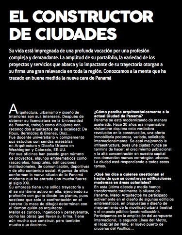 AunoPanama's tweet photo. Su vida está impregnada de una profunda vocación por una profesión compleja y demandante.  Conozcamos a la mente de #MallolArquitectos que ha trazado en buena medida la nueva cara de Panamá ---> Haz click en nuestra BIO y escoge nuestro especial de #RealEstate y #Decoración https://t.co/yN2y0BbuSX