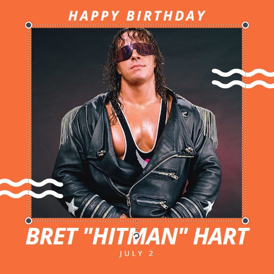 Happy birthday Bret Hart; retired professional wrestler, retired amateur wrestler, writer and actor. 