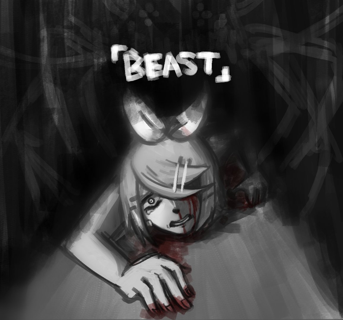 Tim_Turus's tweet photo. "I can't stand feeling like I tore you apart."
Just a sketchy fanart of @VocaCircus' amazing song! 
Went a little grittier on this heh. https://t.co/BYdOlYhyF9