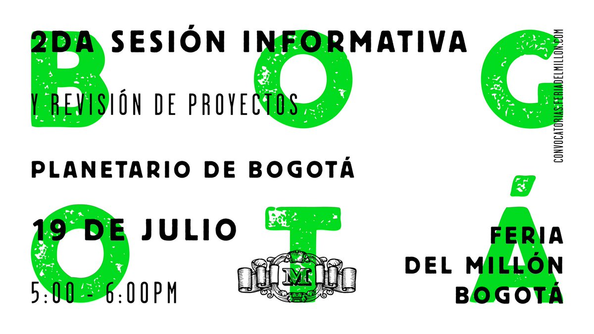 jhinfinito's tweet photo. Feria del MillónLa Feria del Millón Vuelve al Planetario @feriadelmillon
jueves, 19 de julio de 17:00 a 18:00 Convocatoria abierta hasta el 8 de agosto para la Feria del Millón Bogotá 2018
https://t.co/TtUTMPy70D #LaFeriadeTodos #FDM6 #FDM2018 https://t.co/K23Mj8zTeJ