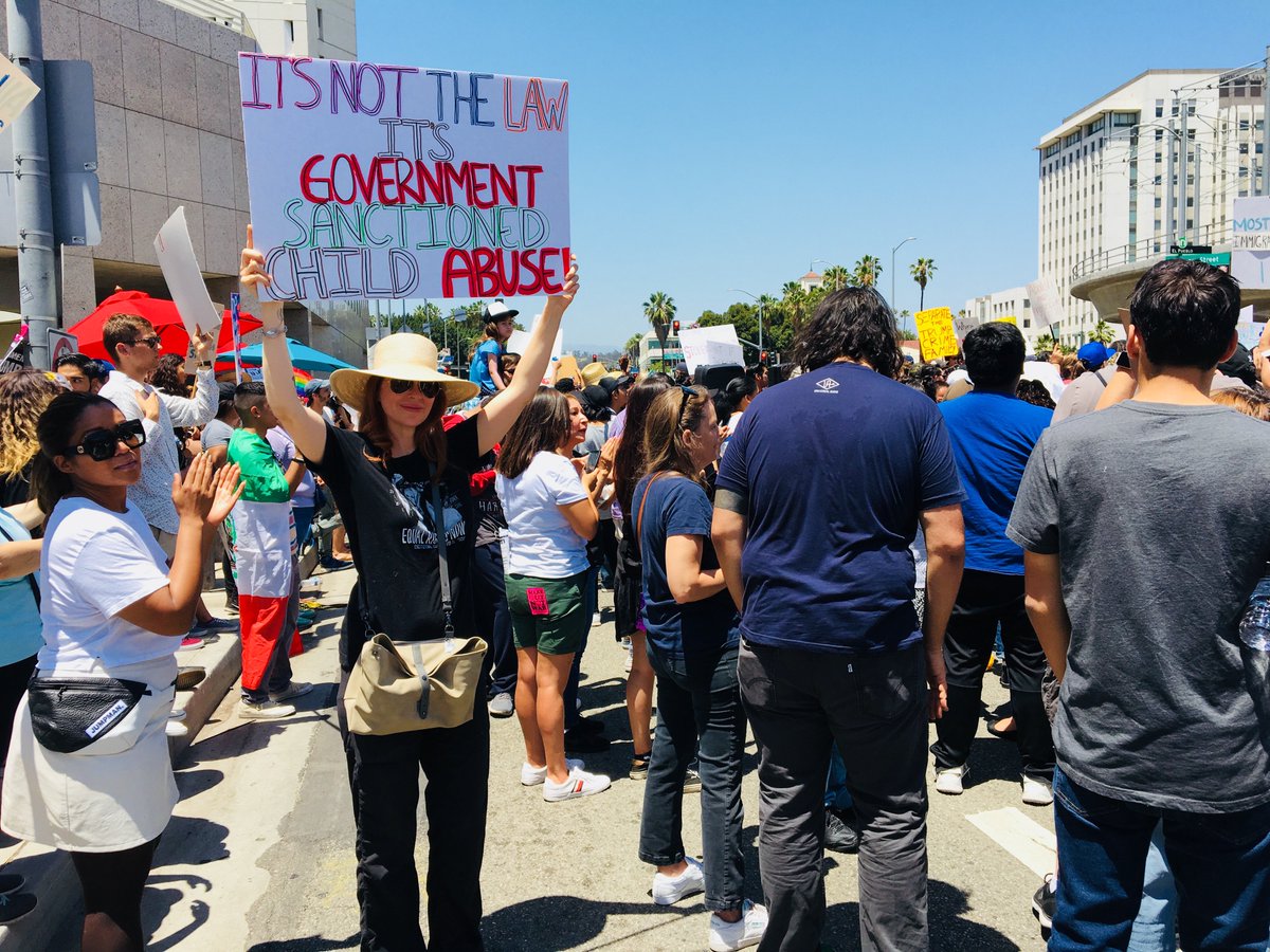 #EndFamilySeparation Me yesterday in LA. So many caring people outside the detention center downtown. Inspire yourselves and others to #VOTE - this is a long distance race, so lets stay focused on the goal, and don't wear yourselves our arguing with idiots. #BlueWave