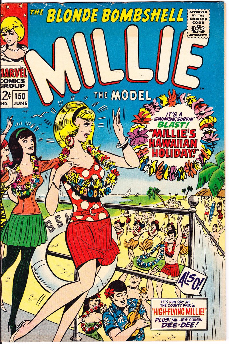 LifeofComics's tweet photo. On #SundayFunday we are at the #Beach! #MillietheModel 150 FN (6.0) https://t.co/38kKKwL0CA 1967 #Hawaii #Comicbook #PaperDolls #Romance #RomanceBooks #RomanceComics #Love #LoveIsland #Bombshell #Comics https://t.co/E8IF0wG9bP