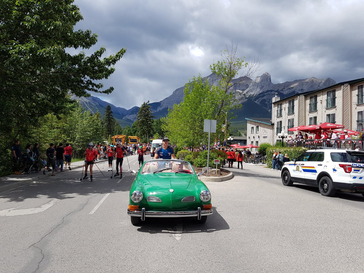 Enjoying the #CanadaDay parade in beautiful Canmore! #ProudCanadian