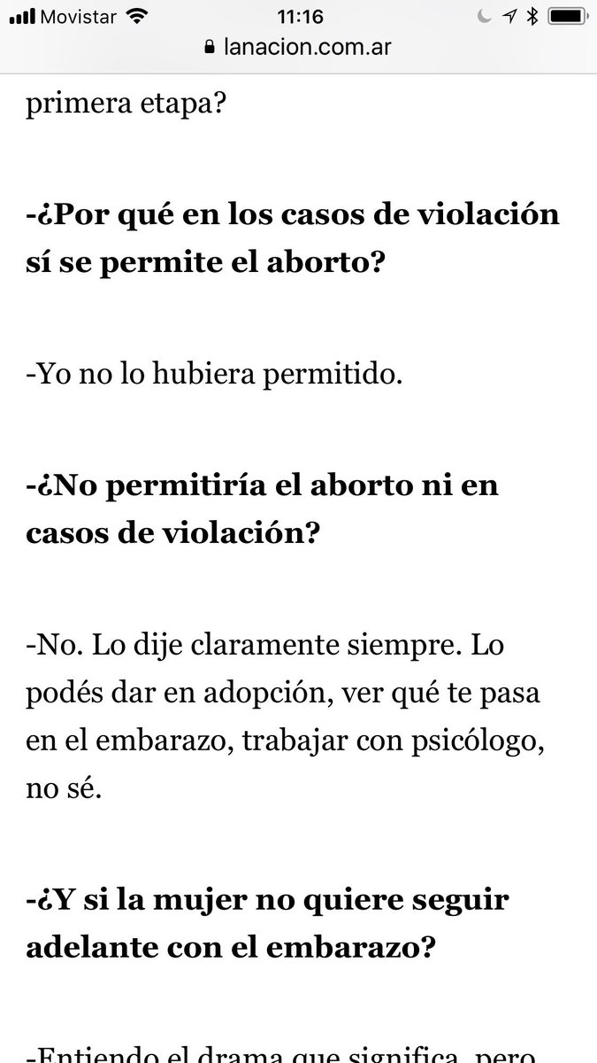 odonnellmaria's tweet photo. “Lo podés dar en adopción, trabajar con el psicólogo, ver qué te pasa con el embarazo, no sé” de Michetti a las mujeres que quedan embarazadas por una violación. Nota de @gsued https://t.co/nLt2DB4H4m