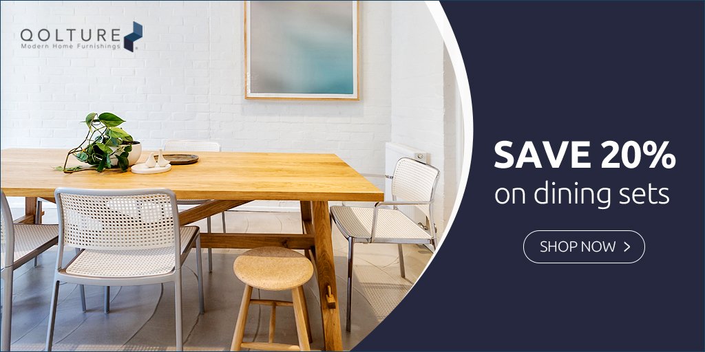 qolture's tweet photo. Celebrate Independence Day! Shop with us and save 20% on dining set purchases of $500 or more. Enter JULY20 at checkout: https://t.co/6iFyvHr5Rb https://t.co/ocvthwXXwh