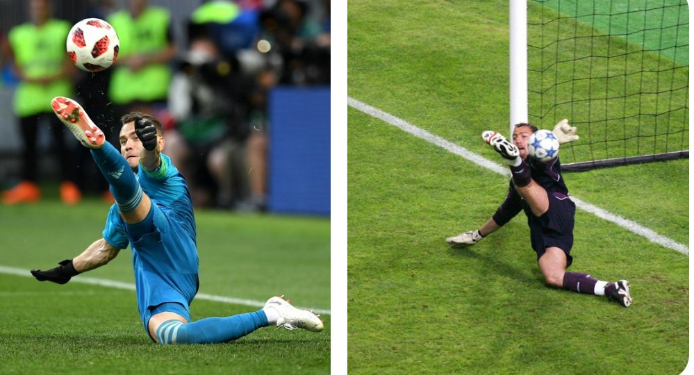 michmijalski's tweet photo. Gdy Igor #Akinfeev obronił rzut karny #Aspasa, pomyślałem sobie "już kiedyś widziałem coś podobnego". ⚽
Ktoś w @Eurosport_UK skojarzył podobnie - Jerzy #Dudek i finał @ChampionsLeague 2005.
#ESPRUS #WorldCup #RUS #MisjaRosja @Polsport @BorekMati https://t.co/jSiSiT4ok1