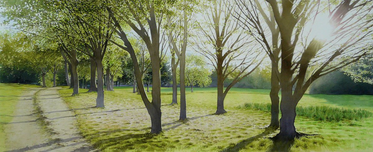 moramoonmuseum's tweet photo. Say hello to the latest contribution to the Mora Moon Museum made by French painter Thierry Duval: "Le chemin et l’arbre de vie" #moonexhibit #watercolors #waterpainting https://t.co/Mpjem0NHVW