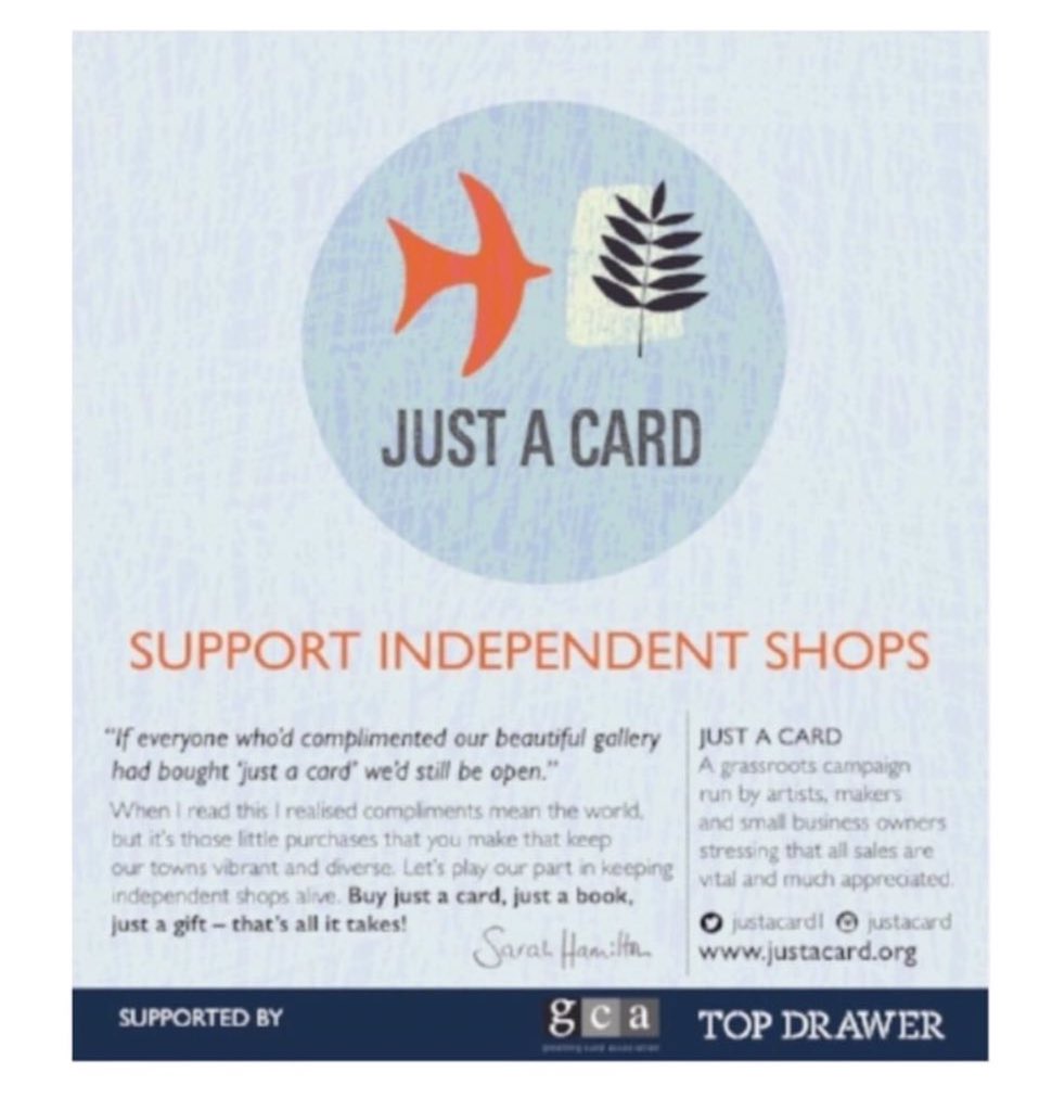 Justacard1's tweet image. Dear @allisonpearson

We'd LOVE a chat about our volunteer run campaign to encourage support for independent shops. SO many people would Thank You!! 😊

What's the best way to contact you please? 

We're mostly unfunded yet have managed to get these stickers in LOADS of shops. 👇