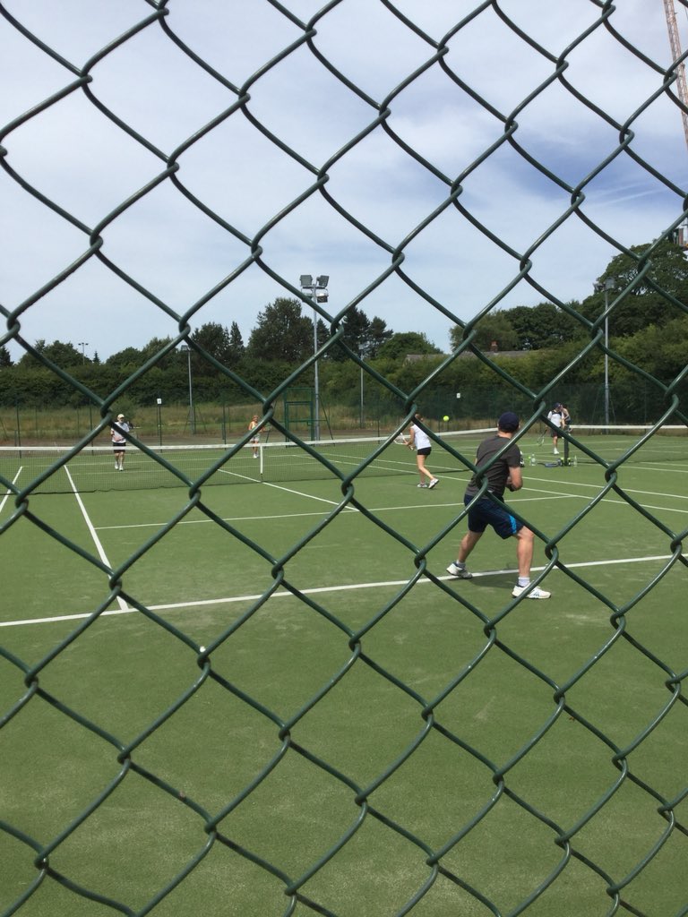 rochdaletc's tweet photo. Great afternoon turn out for tennis 🎾 and snacks. Getting ready for Wimbledon. https://t.co/8S8wl1VwwR