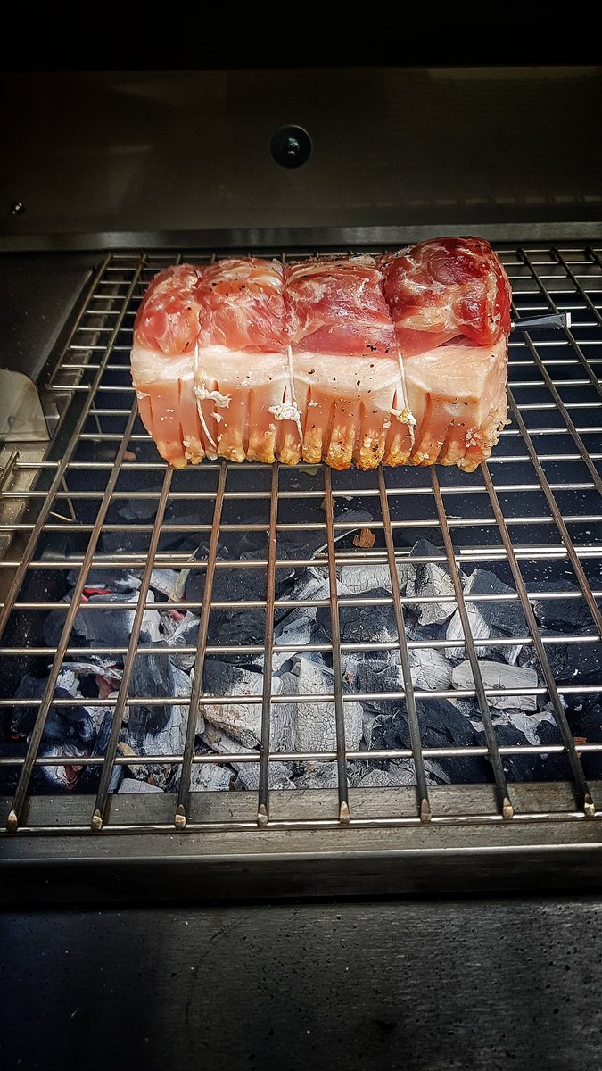 devonwoodsmoke's tweet photo. Just setting up the crackling a lovely loin roast from @veg_box roasting up on @TrailblazerBBQ Alfresco 120 using some of the awesome Holm Oak charcoal from @LondonLogCo #ukbbq #bbq https://t.co/b8YkqIndQo