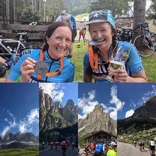 thelittlesmiler's tweet photo. Maratona you were pretty.... pretty hard... and now I’m done! 4,139m of climbing, 145km total, 9hrs on my bike... send beer and new legs! #iheartcycling #iheartmountains #iheartmedals #iheartmymooncup #cycling #mountains #dolomites #cyclelikeagirl #thisg… https://t.co/kSilwmkSv3 https://t.co/sfl3KoddP2