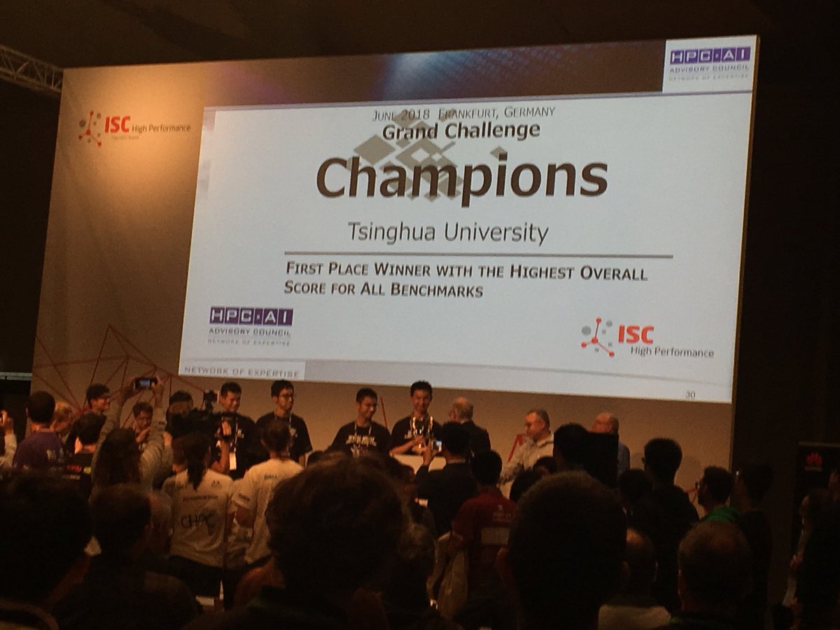 paklui's tweet photo. Congrats to Tsinghua University winning the overall #ISC #SCC, followed by NTU in Singapore and CHPC in South Africa. FAU in Germany won the highest HPL with 51.56TF and ShanghaiTech got  the fan fav. @ISChpc @hpccouncil @Student_C_C https://t.co/07OoxK9co2