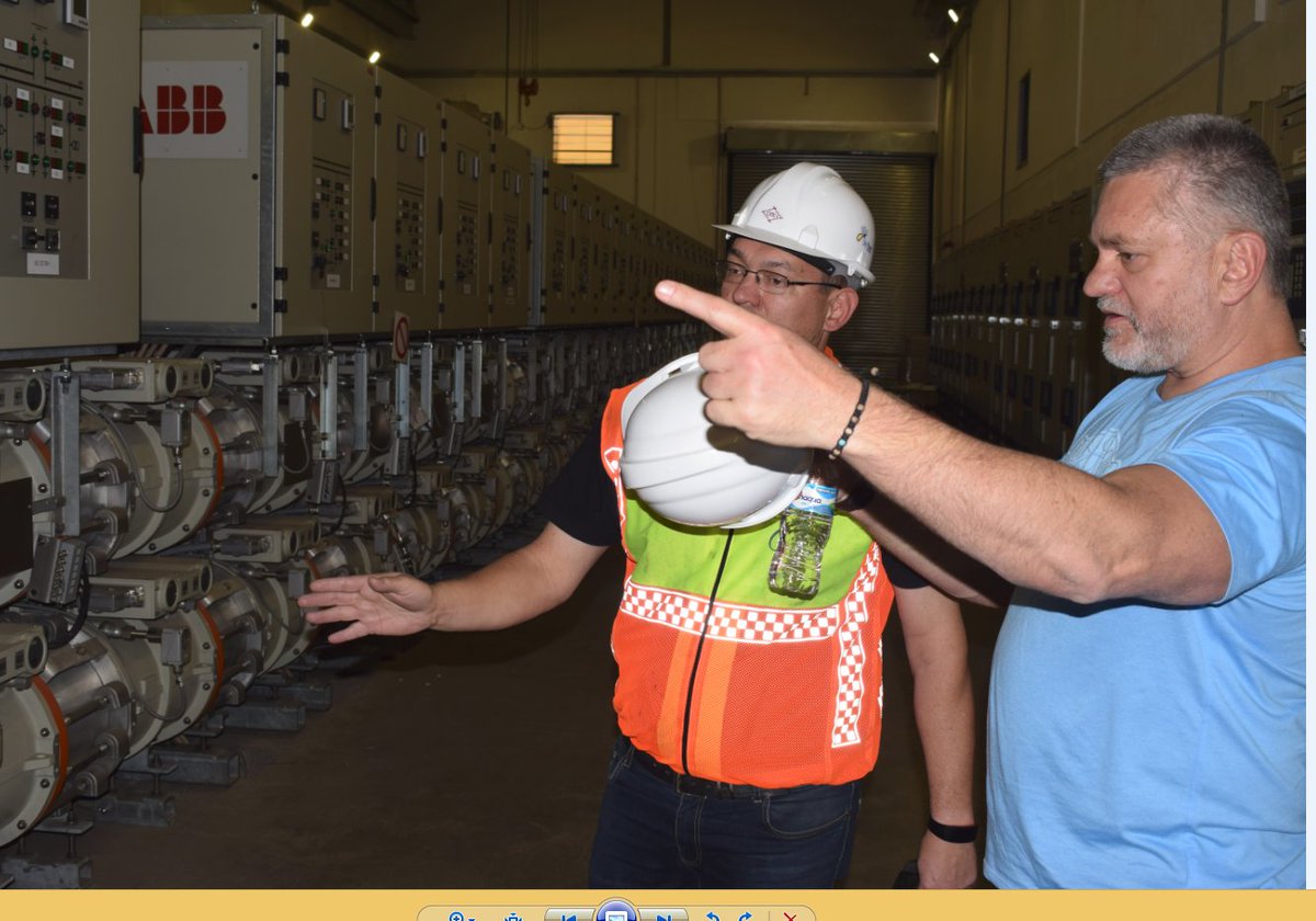 CityPowerJhb's tweet photo. #Sebenzasubstation A long term plan to stabilise the network was laid out for the MMC EISD @NicoDeJager64 to have a look at during his visit this afternoon to Sebenza substation. He will share the insights with the public at a press conference tomorrow morning^SM https://t.co/NClpg0pEss