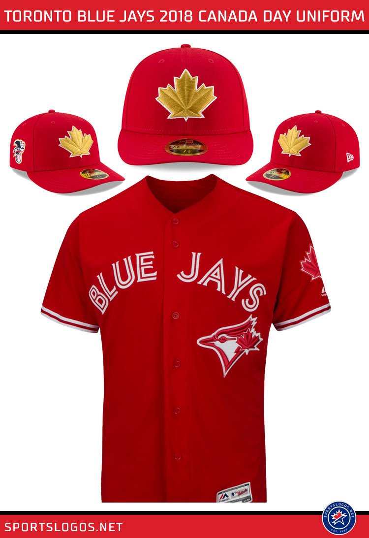 Chris Creamer  SportsLogos.Net on X: Here's the 2018 #CanadaDay uniform  the Toronto #BlueJays will be wearing this afternoon against the Detroit  #Tigers Post:   / X