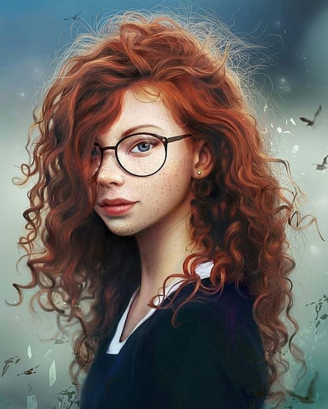Рыжие картинки нарисованные