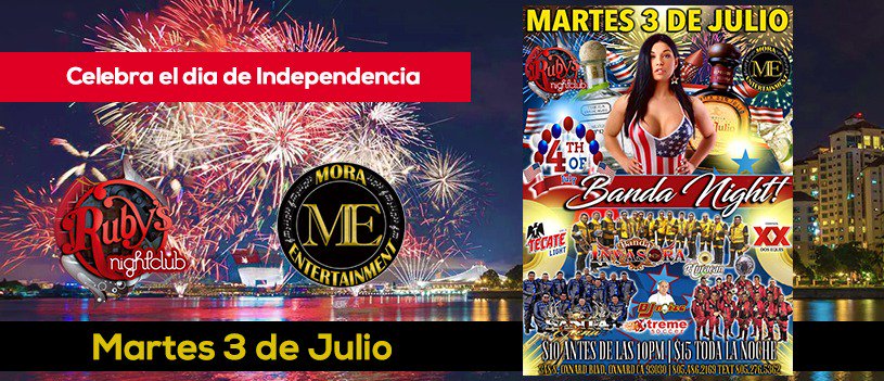 rubyscafeoxnard's tweet photo. Vente a celebrar el #4dejulio en #rubysnightclub Llega temprano a disfrutar este martes a las 9pm. https://t.co/N1R9TXhY4n
