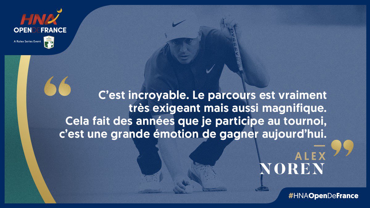 🏆 <a href="/AlexNorenGolf/">AlexanderNoren</a> 🇸🇪 se confie sur sa première victoire à l'#HNAOpenDeFrance ⛳️