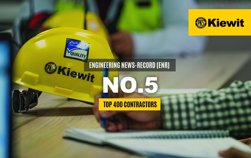 kiewit's tweet photo. Kiewit rose to No. 5 on the ENR Top 400 Contractors list. Want to know more about us? Read up: https://t.co/nrP45Sue3m. https://t.co/UR2cM6Mvmb