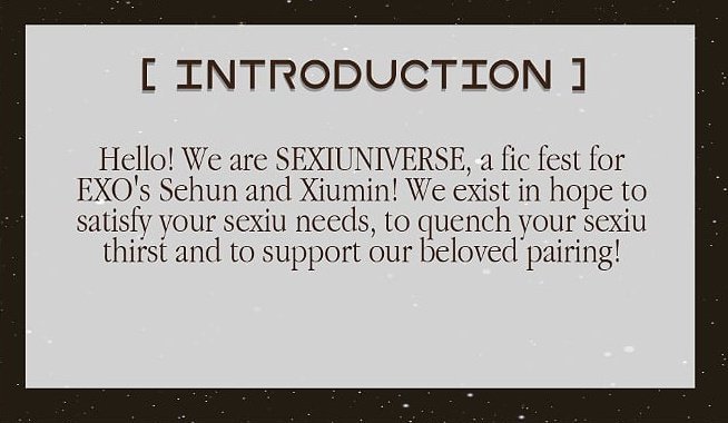 sexiuniverse's tweet photo. That's right! This is what you've been waiting for! Official graphics for introduction, rules, mods and schedules. Do check out the full post on: https://t.co/8shOqGtinN

Welcome to #SEXIUniverse 💫 https://t.co/VtlFIFfb7j
