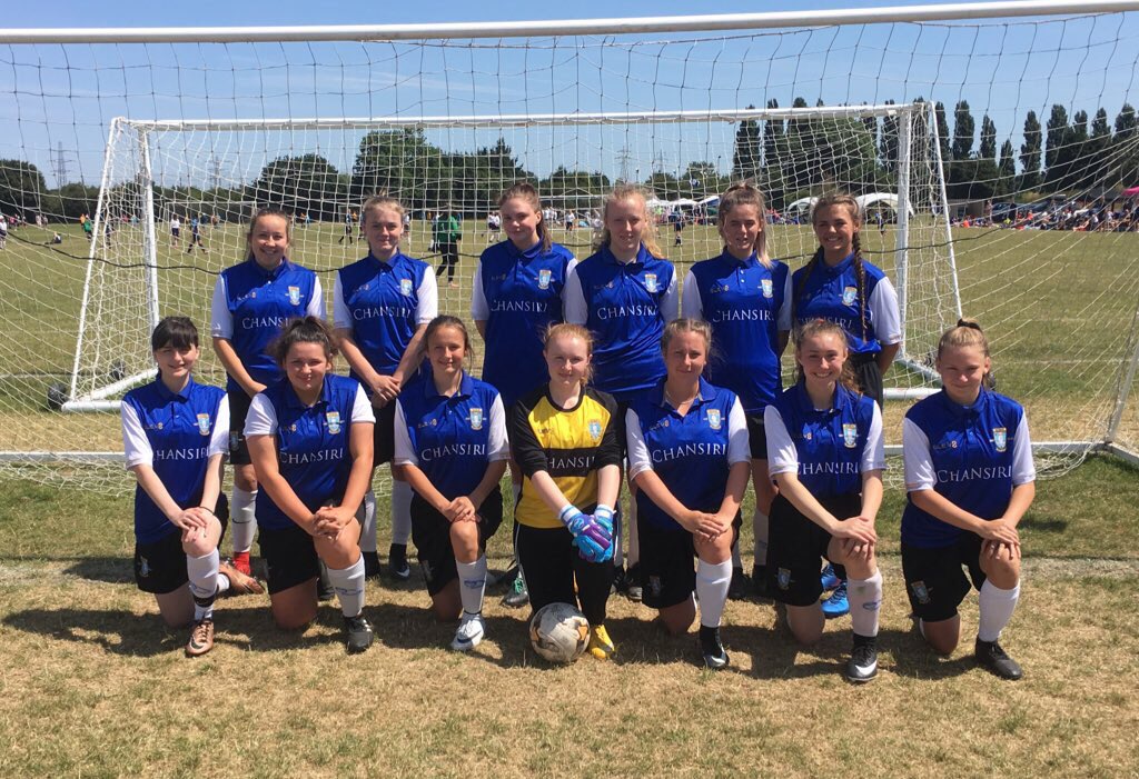 KyWright3's tweet photo. Gutted to go out at Q. Final stage of @ACESfootballUK but a fantastic effort from all the @ShefWedLadies ladies to finish top of their group! Many of which not played together! Very proud #PitcheroACES โช๏ธ๐ตโช๏ธ๐ต https://t.co/pbuisk134J