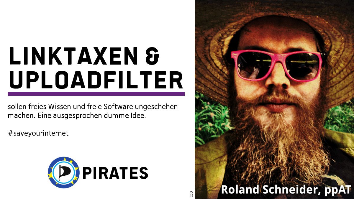 piratenparteiat's tweet photo. #saveyourinternet #linktax #uploadfilter #stopcopyright #article11 #article13 https://t.co/vzjcjw4yKT