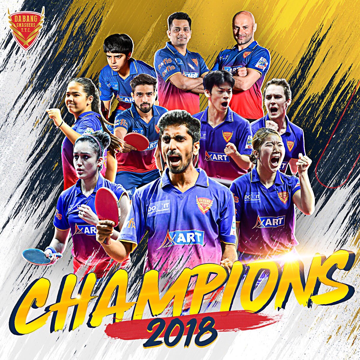 ShantanuAmbekar's tweet photo. Champione Champione Ole Ole Ole! 🏆❤️ @DabangSmashers #CEATUTTFinal https://t.co/i9YHb2NQ6n