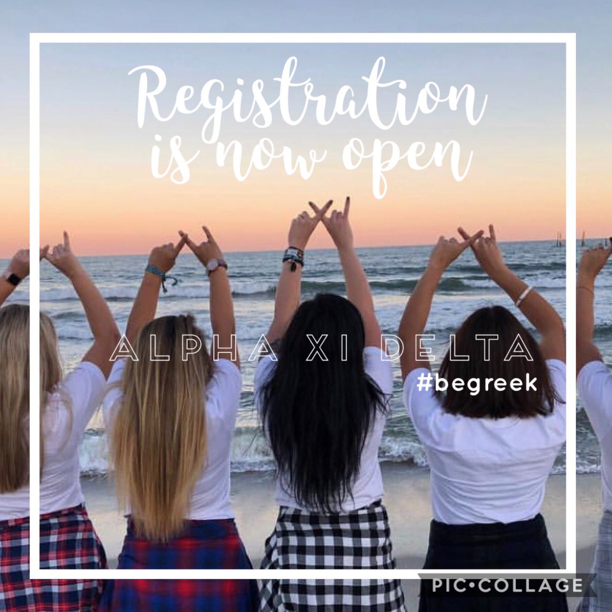 Recruitment registration is open!! Click on the link and sign up if you’re interested! Alpha Xi Delta encourages you to #BeGreek 💫ccuifc.mycampusdirector2.com/landing/