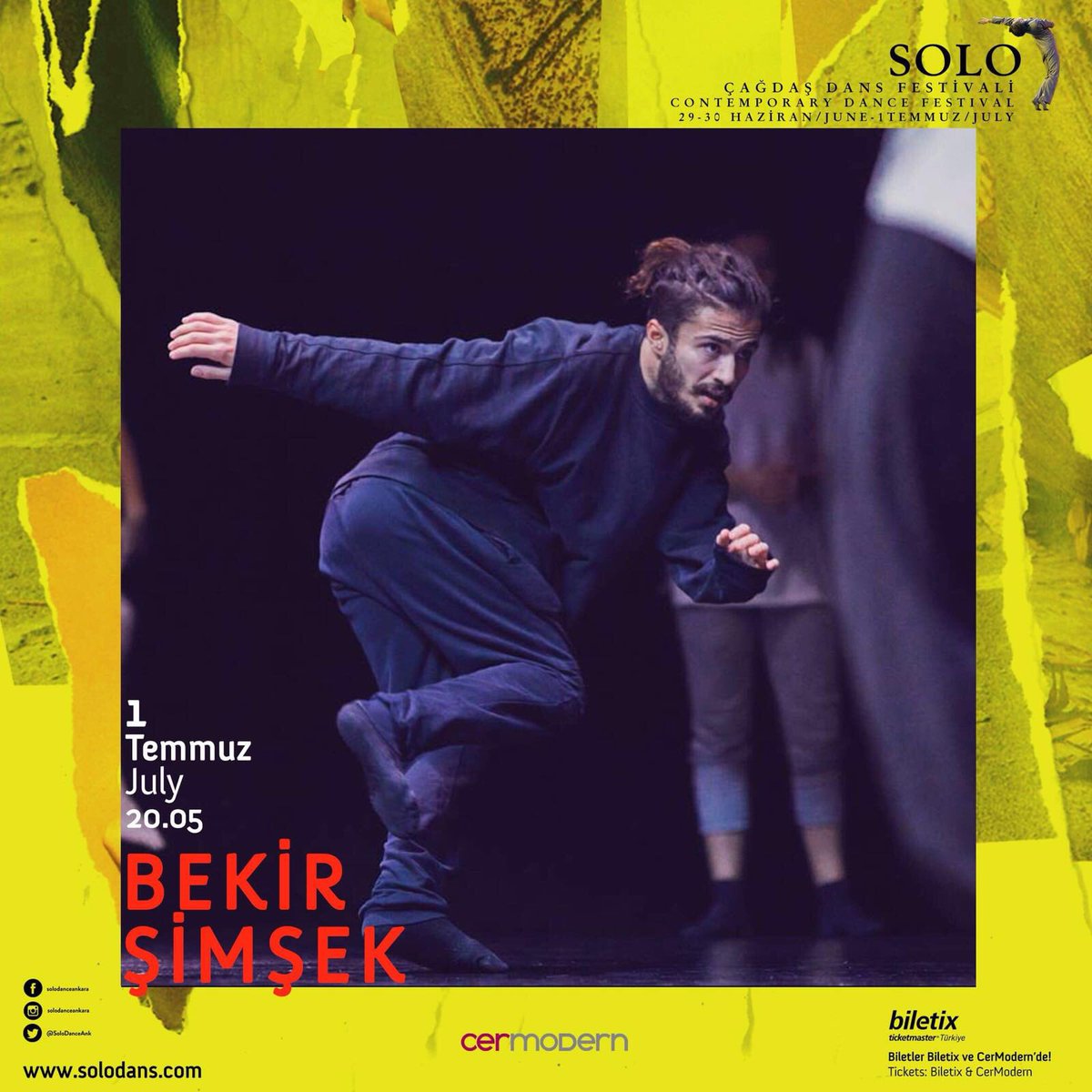 Solo Çağdaş Dans Festivali’nde sırada Kıbrıslı sanatçı Bekir Şimşek’in  “Ego” isimli performansı yer alacak.. #SoloÇağdaşDansFestivali #CerModern