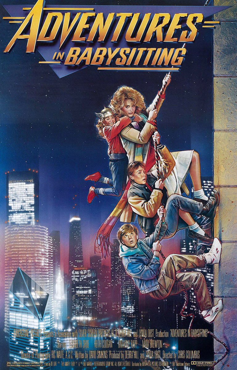 🎬'Adventures In Babysitting' starring Elisabeth Shue, Keith Coogan, Anthony Rapp &amp; Maia Brewton premiered in theaters 31 years ago today, July 1, 1987