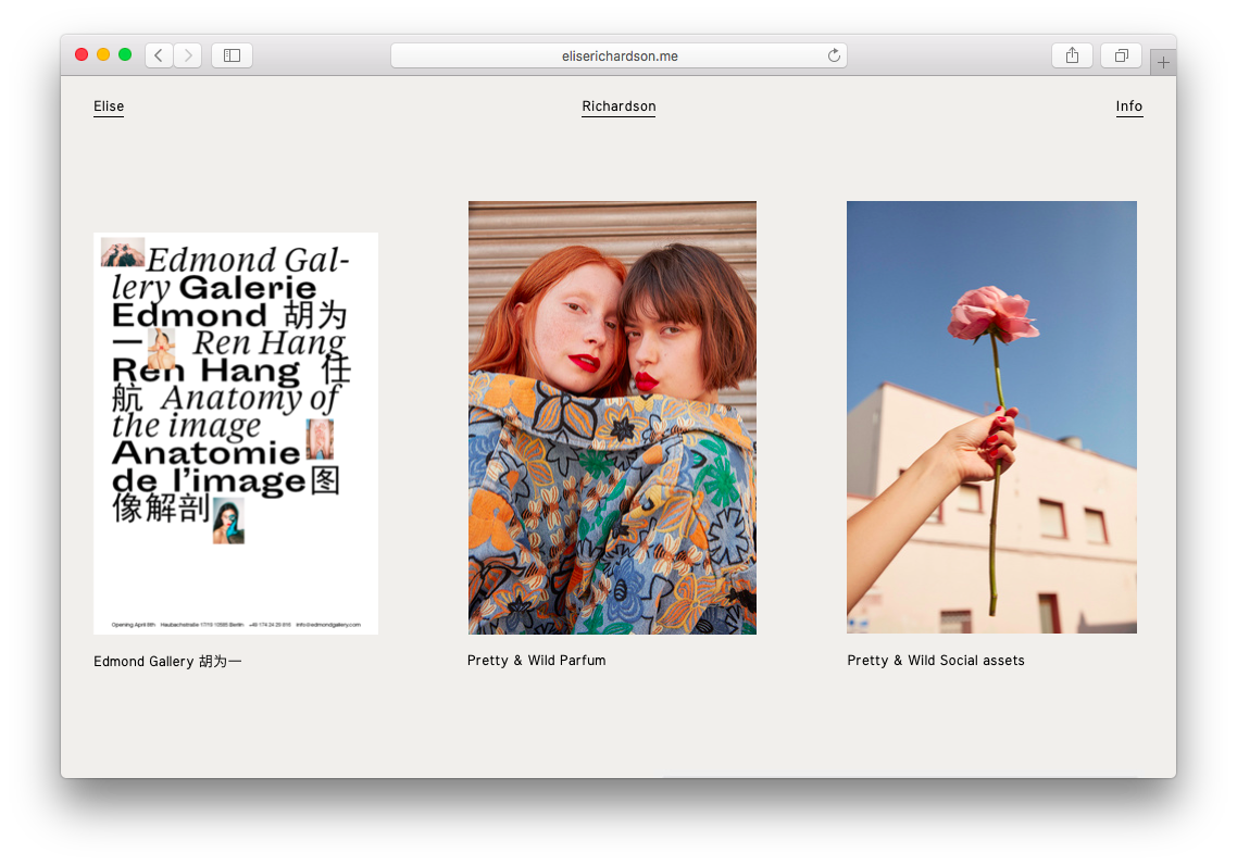 Readymag Impressive Portfolio By Art Director Designer Elise Richardson T Co Ldttxylc6f Madewithreadymag