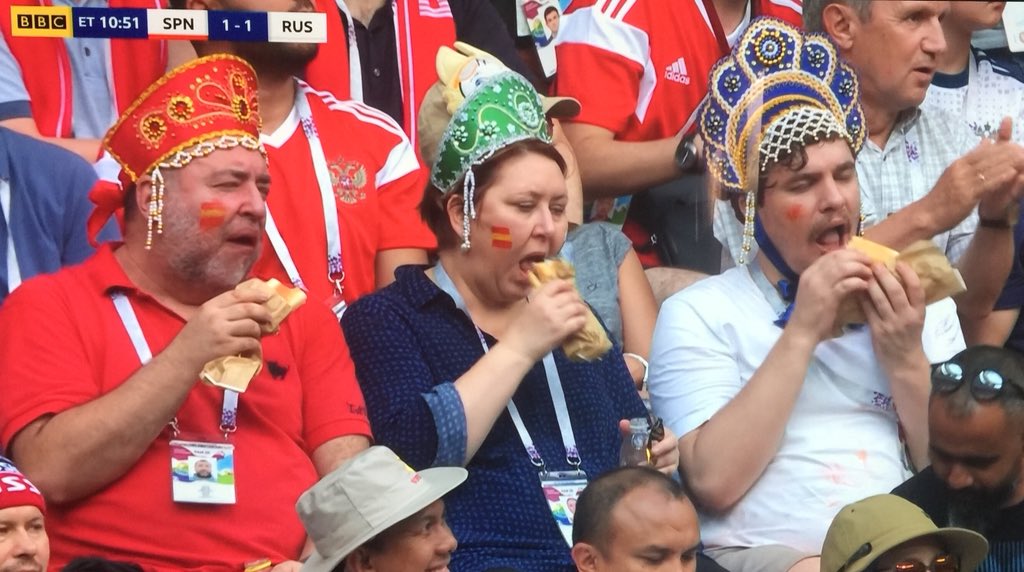 The Russian synchronised slimming team caught using a banned substance... #WorldCup18
