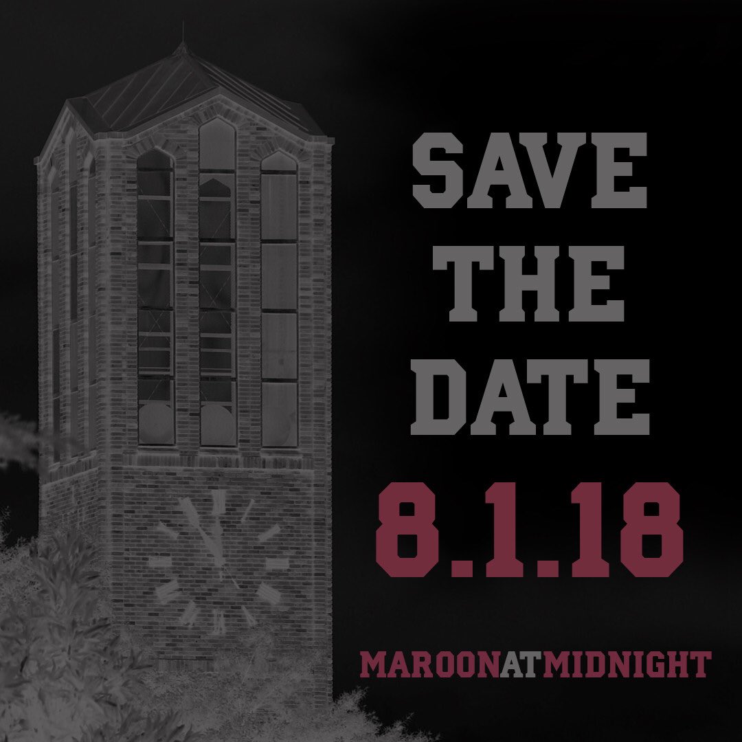Mark your calendars! Applications for Fall 2019 academic year will be open on August 1st at 12:01 A.M. Central time! #MaroonAtMidnight