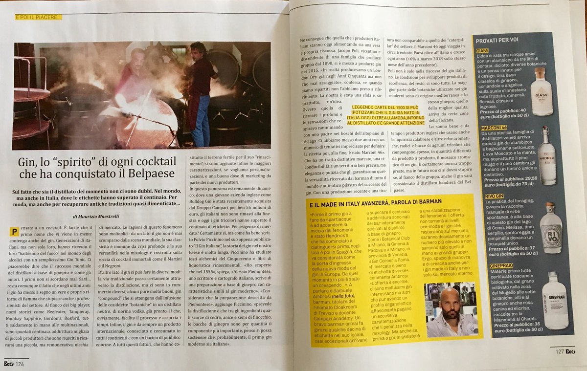 Birragenda's tweet photo. Parliamo di #gin ma #italiano su questo numero di @Economy_Mag con @Poli_Express, #giassgin, #rivogin, #ginepraio e @SapereBere... https://t.co/t4xu8fWdsR