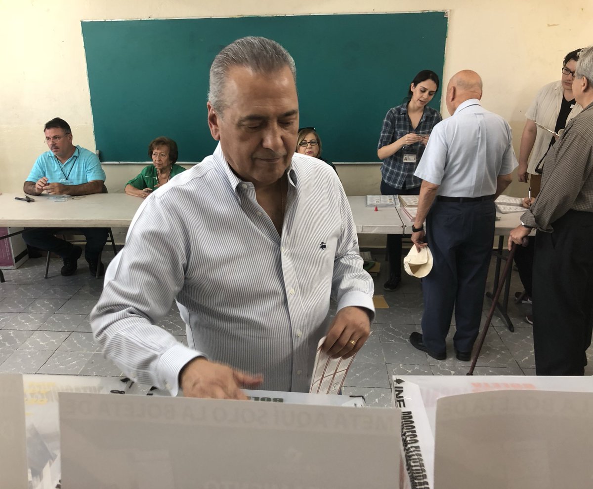 MFBeltrones's tweet photo. He cumplido con mi deber ciudadano de ejercer mi voto. Salgamos en armonía a participar y fortalezcamos nuestra democracia #Elecciones2018 https://t.co/L1nF3AyPLB