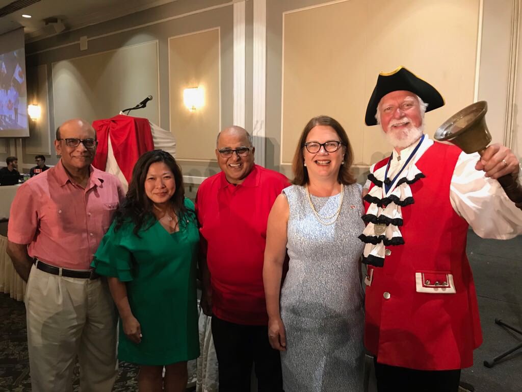 khalidusman's tweet photo. It was an honour to join the seniors of Markham for lunch hosted by the mayor @frankscarpitti. Nice to meet @mary_ng MP @BobSaroya  and Hon  @janephilpott, @LoganKanapathi MPP. Celebration of Canada Day is in full swing. Proud to be CANADIAN https://t.co/WLKlD2p9xp